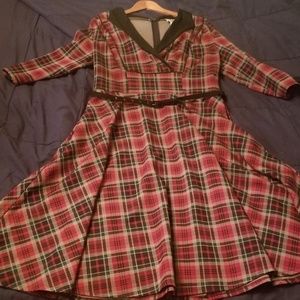 Unique Vintage Plaid Dress